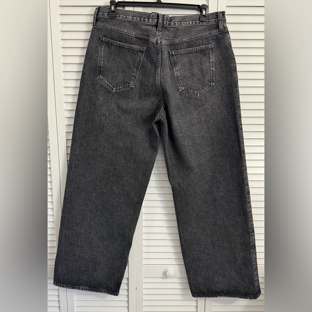 Agolde Wide Leg Baggy Jeans Black Denim Women’s 32х30  12 Opening - Picture 5 of 15